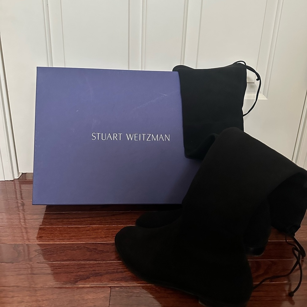 Stuart Weitzman Lowland Suede OTK  Boots - Picture 2 of 8